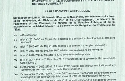 DECRET N° 2021-914 DU 22 DECEMBRE 2021 FIXANT LES REGLES POUR LA CONCEPTION, LA REALISATION ET LA GOUVERNANCE DES PROJETS PUBLICS D'INFRASTRUCTURES, D'EQUIPEMENTS ET DE PLATEFORMES DE SERVICES NUMERIQUES